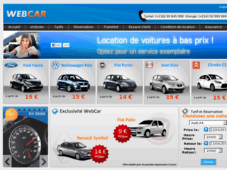 Locations des véhicules en Tunisie avec webcar