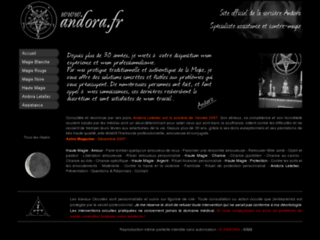 Site officiel de la sorcière Andora.