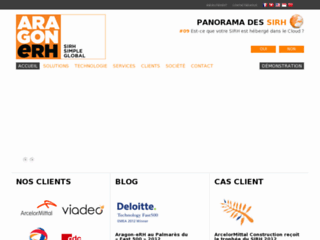 Détails : Aragon-erh, portail sur internet de logiciels de rh pour les entreprises.