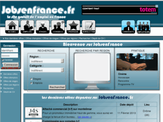 Détails : Jobsenfrance.fr le site gratuit de l emploi en France