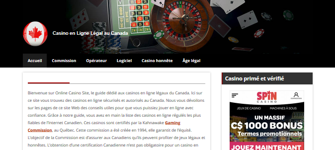 Casino en Ligne Légal au Canada