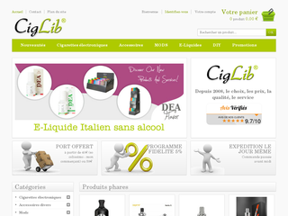 Cigarette Electronique CIGLIB - Site officiel 