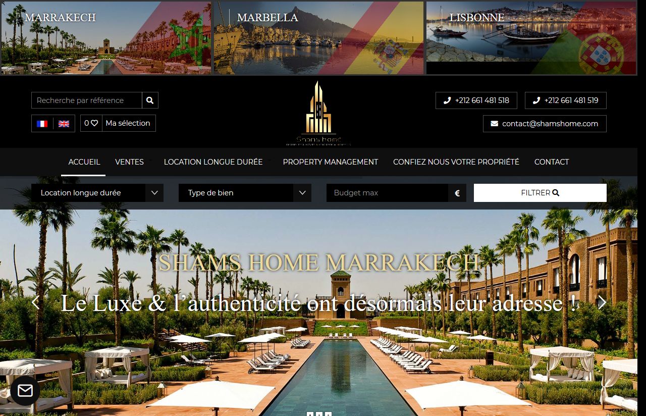 Détails : L'immobilier de luxe au Maroc : Shams Home