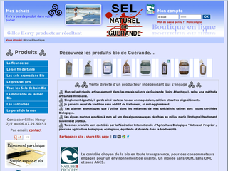 Boutique sel naturel de Guérande®, vente en ligne de sel de Guérande, produits bio