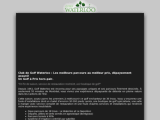 Club de Golf Waterloo situé en Estrie au Québec