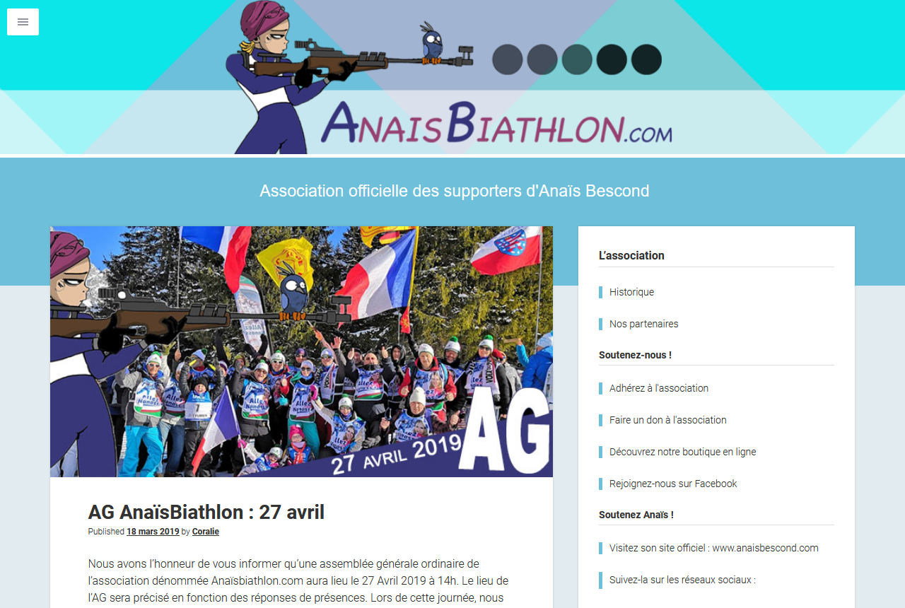 Détails : AnaïsBiathlon.Com : Association officielle des supporters de la biathlète Anaïs Bescond  