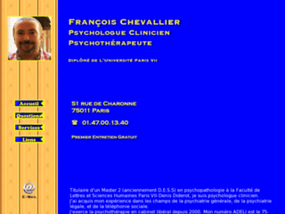 Détails : François Chevallier, Psychologue, Psychothérapeute.