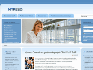 Myreso, gestion de projet télécom, ToIP informatique et CRM