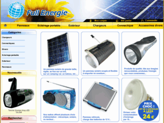 Détails : Full Energie. Energie solaire photovoltaïque, loisir,  éclairage, lampes et batteries