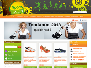 Détails : Sports Loisirs : vente chaussures sport, de loisirs et de ville