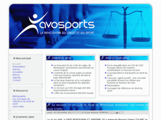 Détails : Avosports : la rencontre du droit et du sport