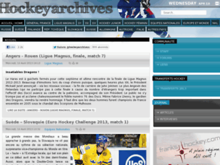 Détails : Hockey Archives - Le site d'information sur le hockey sur glace français, européen et international