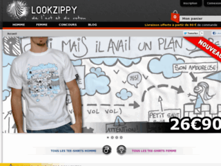 Détails : T-shirts Look-zippy, de l'art et du coton