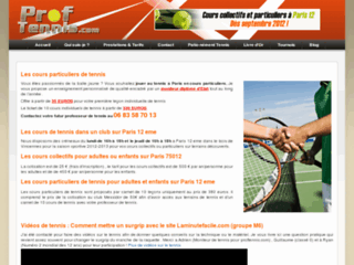 Détails : Cours de tennis sur Paris et Ile de France