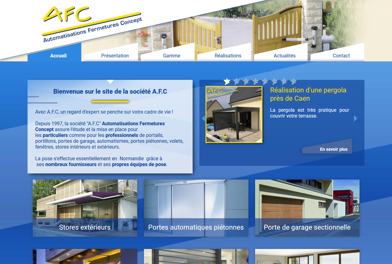 AFC - vente de portes de garage avec système de motorisation à Caen (14)