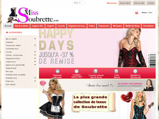 Détails : Lingerie sexy - corset et d&eacute;guisement de femme sexy. - Miss soubrette.com