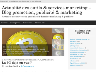 Détails : Blog promotion, publicité ; marketing	