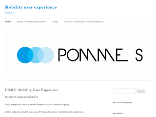 Mobility user experience | Pomme S
