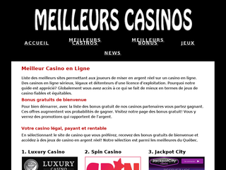 Guide gratuit des casinos en ligne du Canada