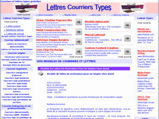 Détails : Lettres et courriers types