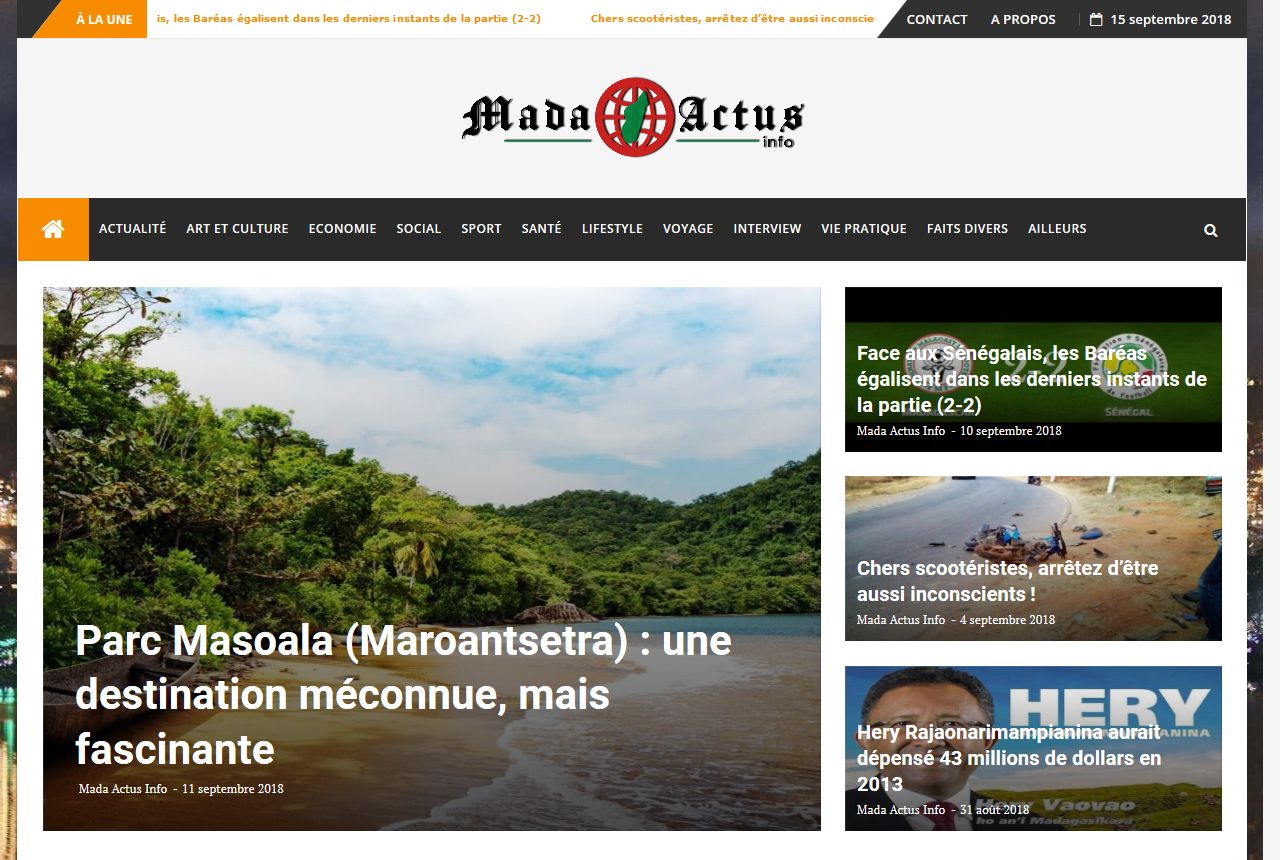 Détails : "Mada Actus" : Infos Pratiques du Web