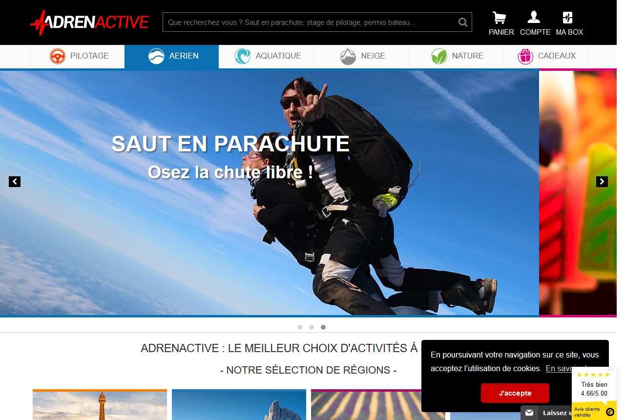 Adrenactive.com - stages sportifs, activités sportives et coffrets cadeaux