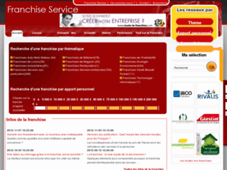Détails : Franchise Service le site des réseaux franchiseurs dans le domaine du service