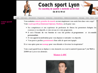 Détails : Coach sportif  à Lyon et massage a domicile