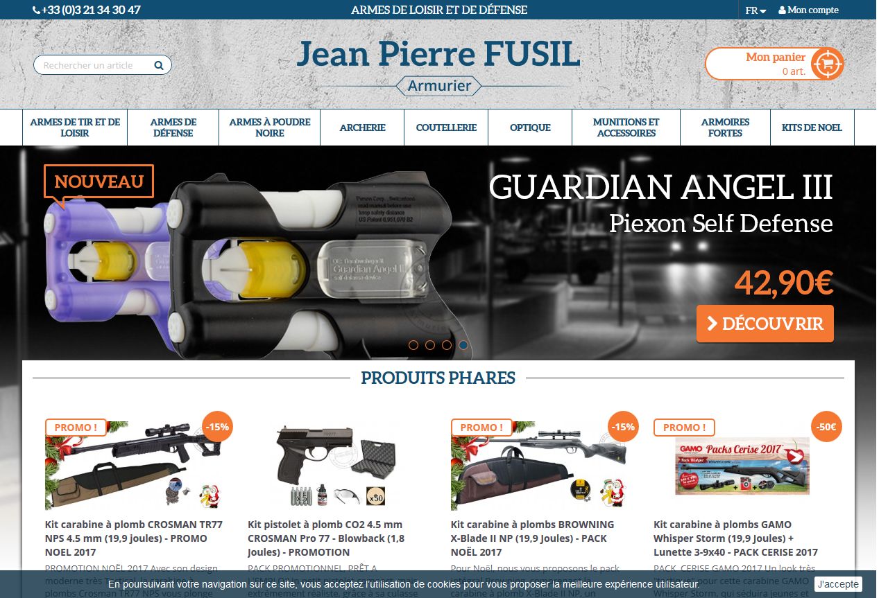 Détails : Armurerie Jean Pierre Fusil: Tir de loisir, arme de défense